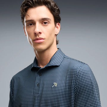 Puma X Arnold Palmer MATTR Geo Polo - Deep Navy/Lemon Butter