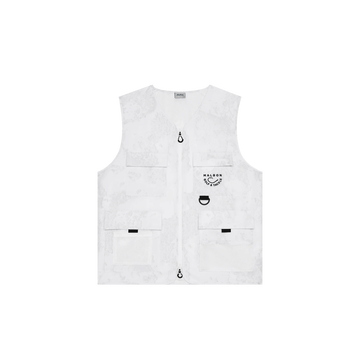 Malbon Golf and Tackle Vest - White Ripple