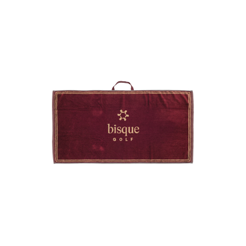 Bisque Golf Jaquard Velvet Towel - Burgundy