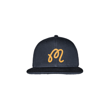 Malbon M script Snapback Hat - Blueberry