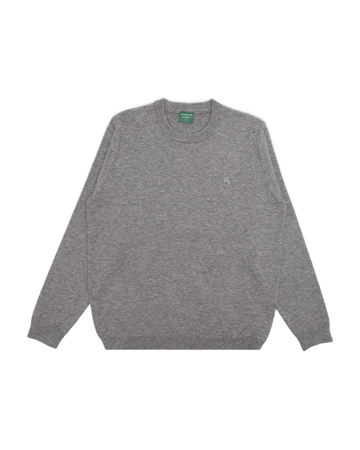Students Medinah Crew Knit Sweater - Grey - Front