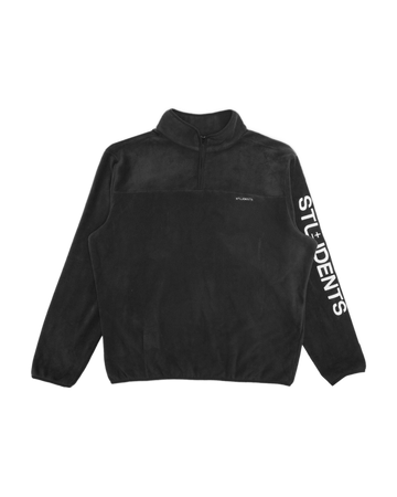 Students Whispering Fleece Jacket - Black - Front