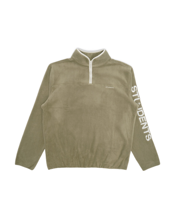 Students Whispering Fleece Jacket - Military - Front