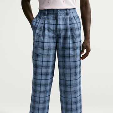 Nike Tartan Loose Fit Golf Pant - Blue