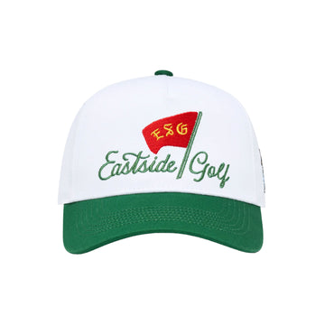Eastside Golf Pin High 5 Panel Hat - White/Verde