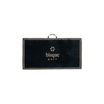 Bisque Golf Jaquard Velvet Towel - Black