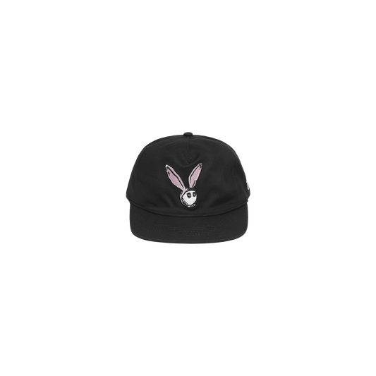 Malbon Golf Rabbit Rope Hat Black