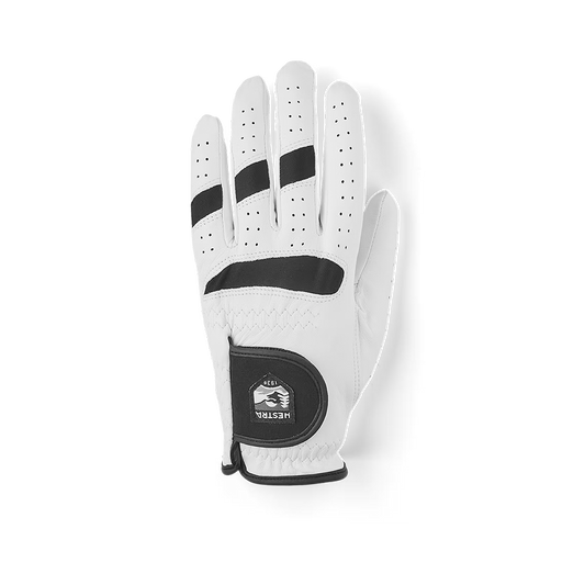 Hestra Golf Leather Left Glove White / Black
