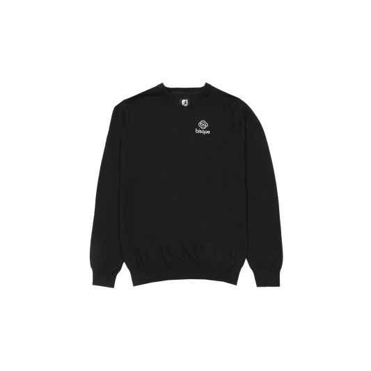 FootJoy with Bisque Wool V-Neck Pullover Black