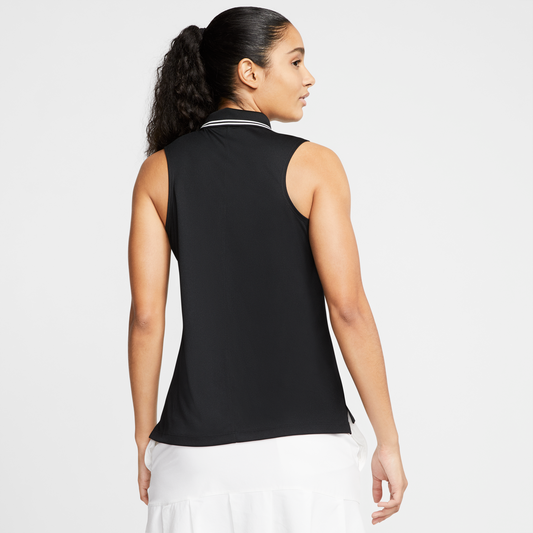 Nike Womens Dri-FIT Victory Sleeveless Polo Black