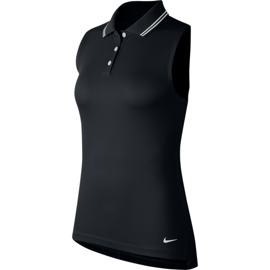 Nike Womens Dri-FIT Victory Sleeveless Polo Black