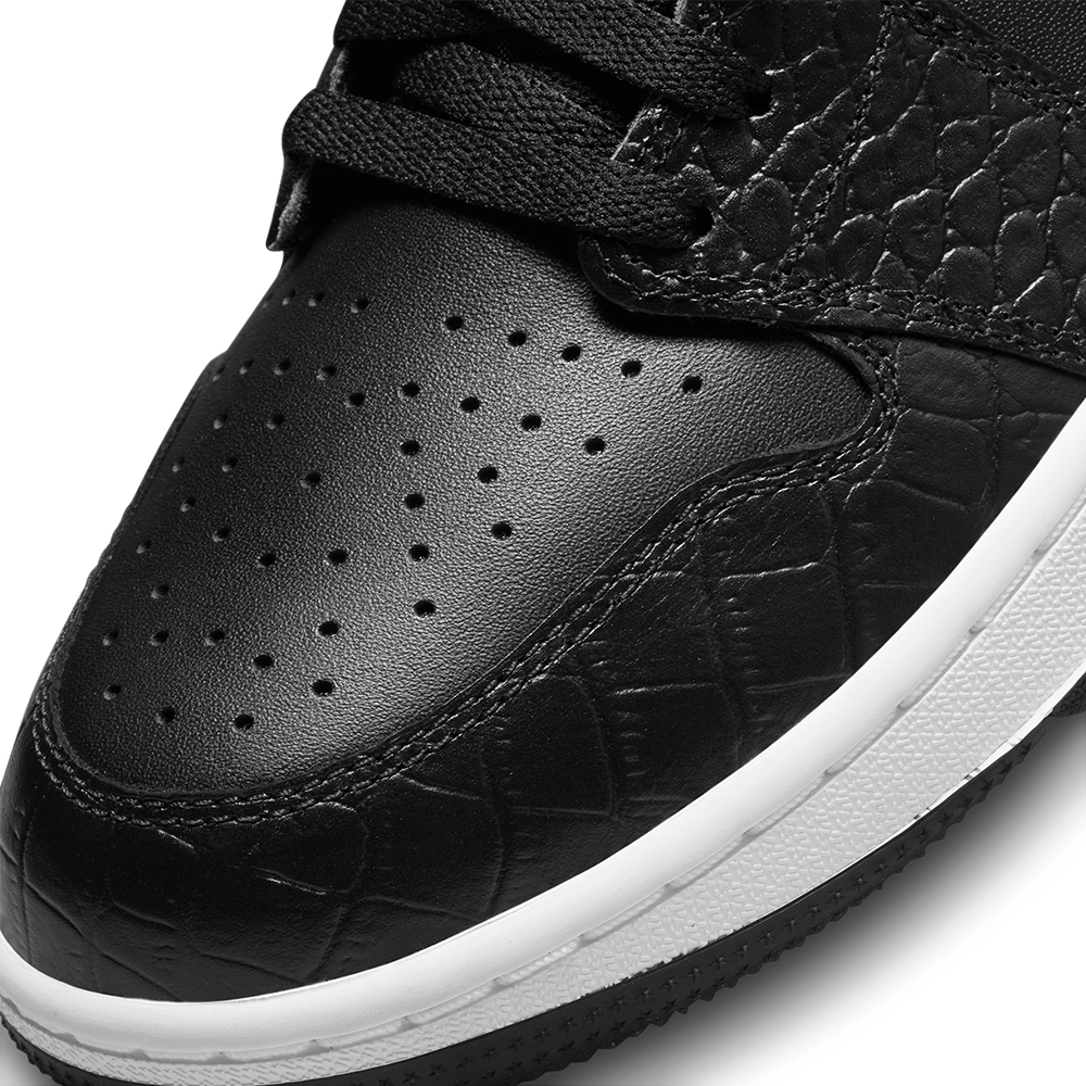 Nike Air Jordan 1 Low G Black Croc