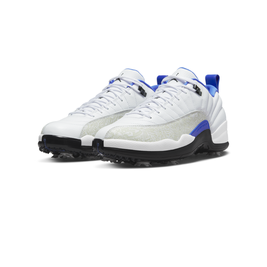 NIB Nike Jordan 12 Golf NRG P22 Shoes Cleats White Blue DM9015-105 Men's 9