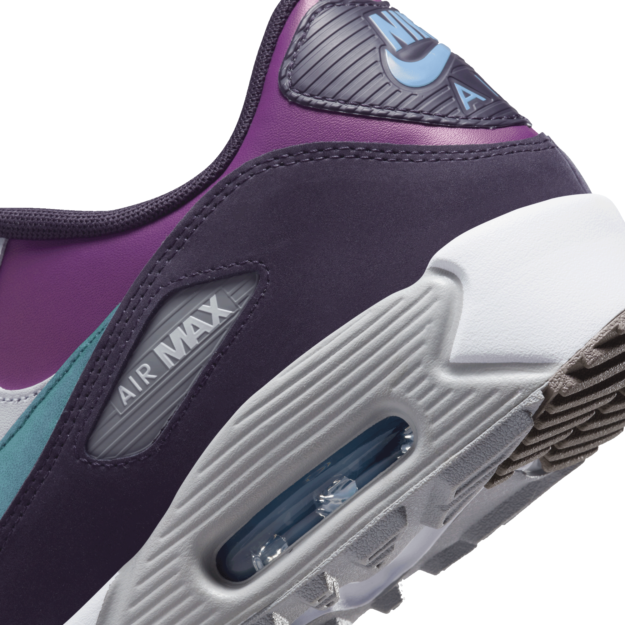 black and purple air max 90