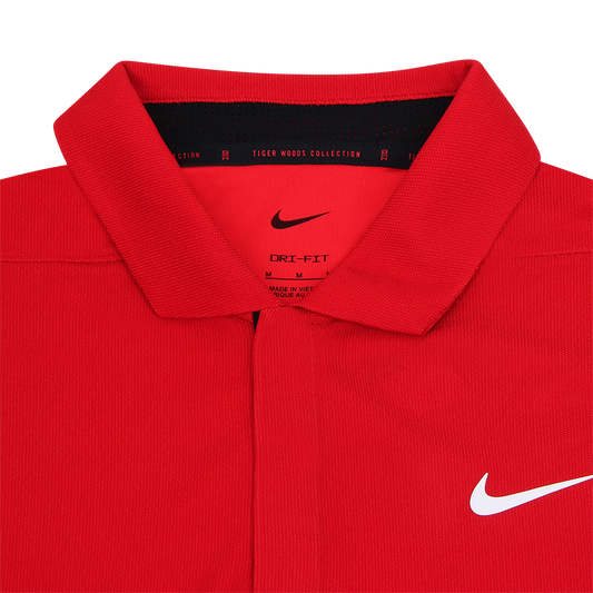 Nike Tiger Woods Dri-FIT Tech Pique Polo Red