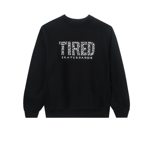 Tired Elephant Pattern Sweater Black