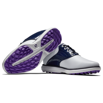 FootJoy Womens Traditions Spikeless White / Navy