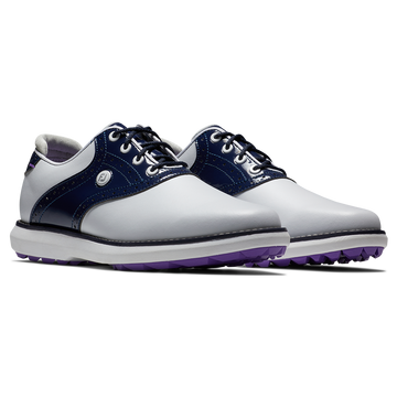 FootJoy Womens Traditions Spikeless White / Navy