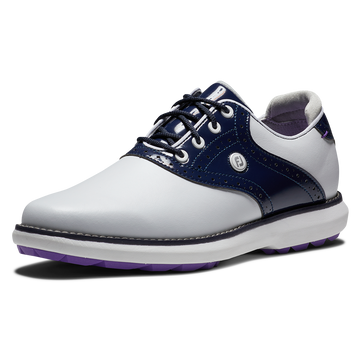 FootJoy Womens Traditions Spikeless White / Navy