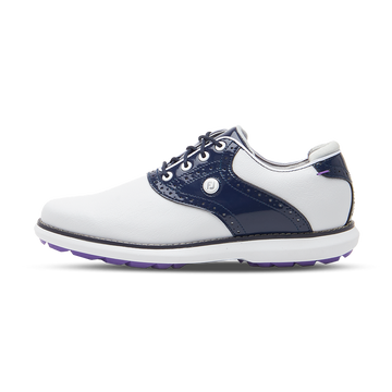 FootJoy Womens Traditions Spikeless White / Navy