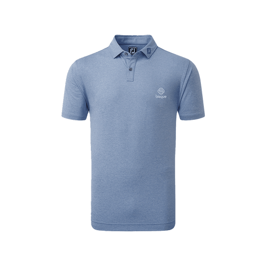 FootJoy with Bisque Heather Self Collar Polo Cobalt