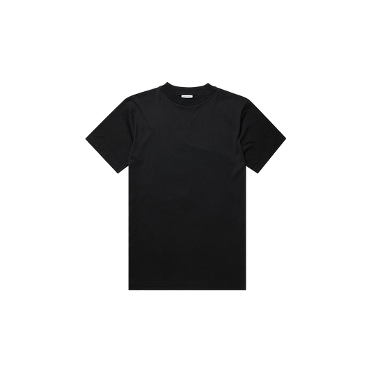 Sunspel Mock Neck T-Shirt Black