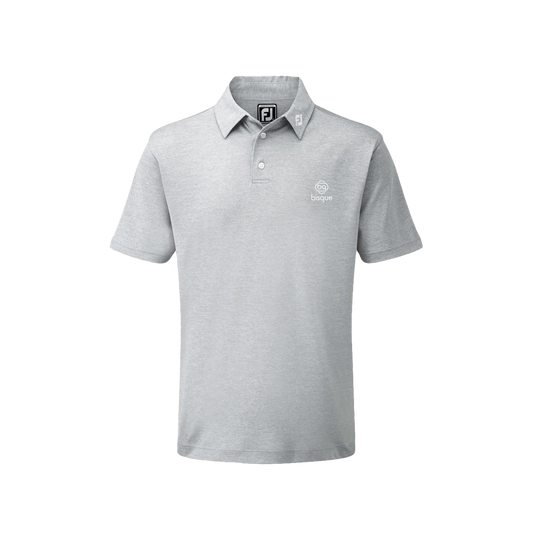 FootJoy with Bisque Stretch Pique Polo Heather Grey