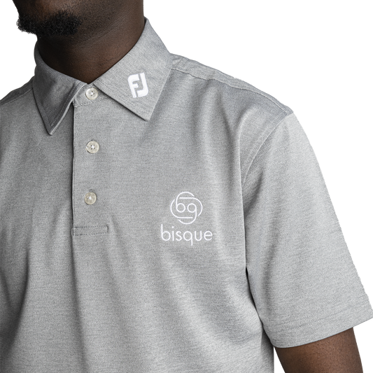 FootJoy with Bisque Stretch Pique Polo Heather Grey