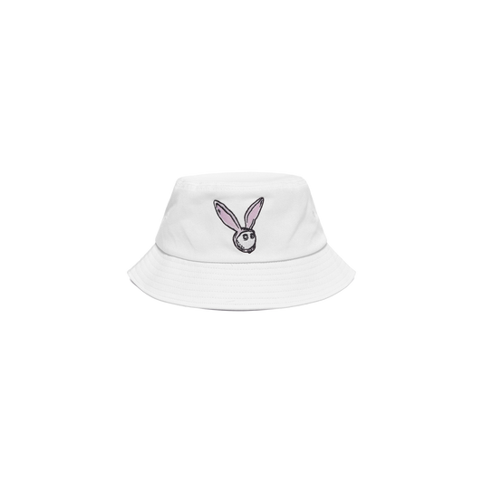 Malbon Golf Rabbit Bucket Hat White