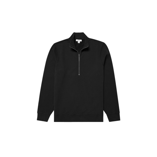 Sunspel Half-Zip Sweater Black