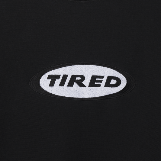 Tired Oval Logo Crewneck Sweater Black
