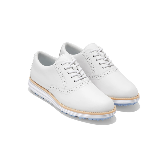 Cole Haan Womens riginalGrand Shortwing Golf Shoe White Blue